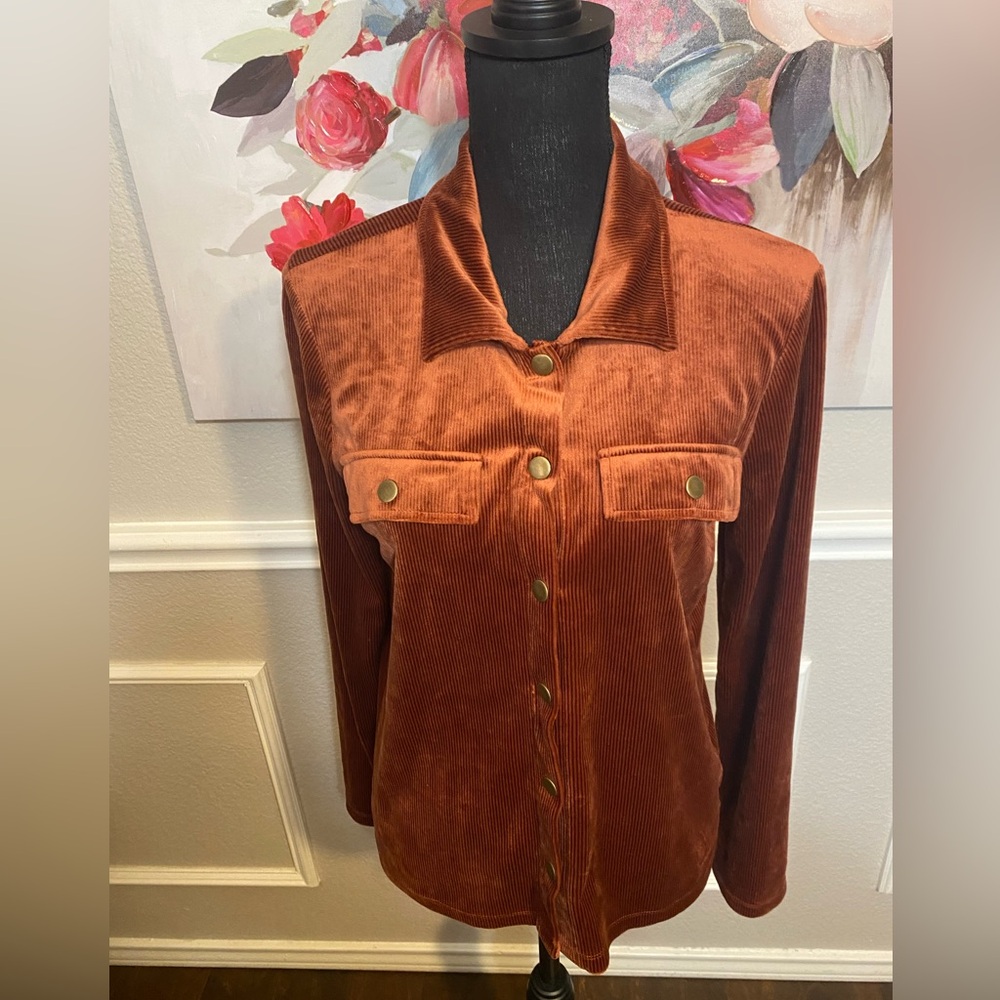 Rust Button-Up Top - Picture 4 of 11